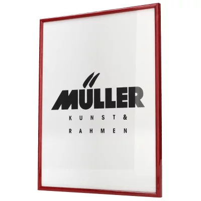 Houten fotolijst Hessen 18x18 cm | rood, glanzend | normaal glas (2 mm)