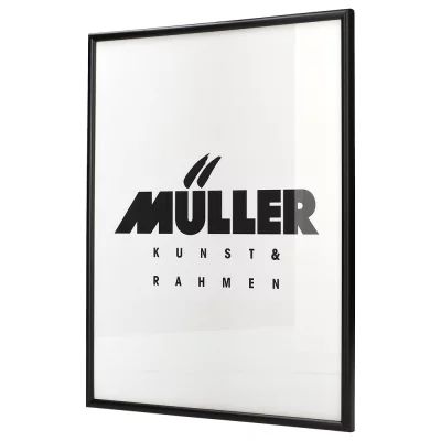 Houten fotolijst Hessen 28x35 cm | zwart met houtstructuur | normaal glas (2 mm)