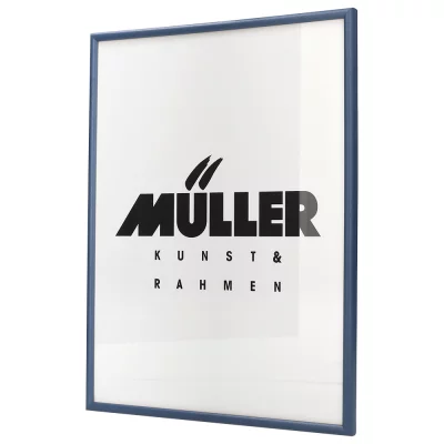 Houten fotolijst Hessen op maat blauw | normaal glas (2 mm)