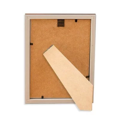 Rama drewniana Astra 8x8 cm | Dunkelbraun goldener Innenrand | szkło sztuczne (2 mm)