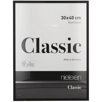 Rama aluminiowa Classic 59,4x84,1 cm (A1) | czarny matowy | szkło standardowe (2 mm)