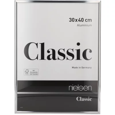 Rama aluminiowa Classic 59,4x84,1 cm (A1) | srebrny, połysk | szkło standardowe (2 mm)