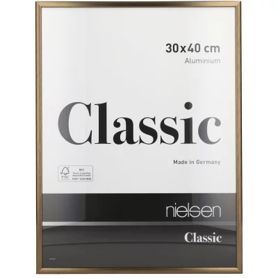 Rama aluminiowa Classic 59,4x84,1 cm (A1) | struktura orzech włoski | szkło standardowe (2 mm)