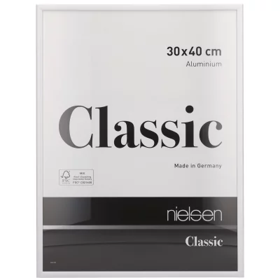Rama aluminiowa Classic 59,4x84,1 cm (A1) | biały z połyskiem | szkło standardowe (2 mm)