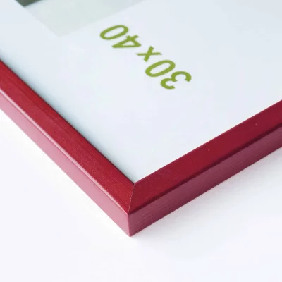 Houten lijst Zoom 18x24 cm | rood | normaal glas (2 mm)