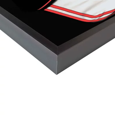FrameBox II - kader voor shirts 60x80 cm | zwart, mat | kunstglas (2 mm)