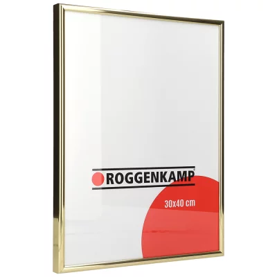 Alurahmen Profil R - Sonderzuschnitt gold | Acrylglas UV 90 (3 mm)