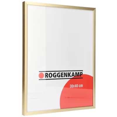 Alurahmen Profil K - Sonderzuschnitt hellgold | Normalglas (3 mm)