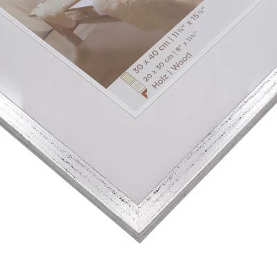 Houten kader Peppers 13x13 cm | zilver | normaal glas (2 mm)