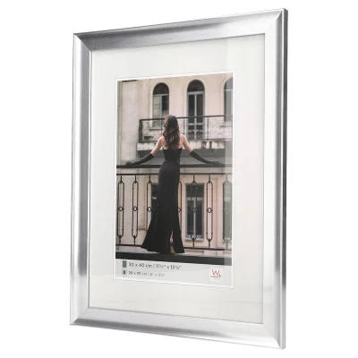 Kunststof kader Venice 13x18 cm | zilver | normaal glas (2 mm)
