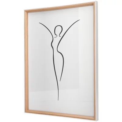 Houten kader Silhouette (MDF) 10x15 cm | beuk | normaal glas (2 mm)