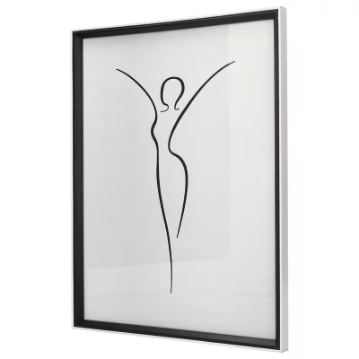 Houten kader Silhouette (MDF) 10x15 cm | zwart | normaal glas (2 mm)