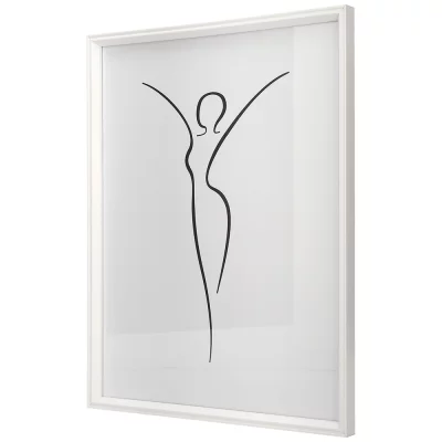 Houten kader Silhouette (MDF) 10x15 cm | wit | normaal glas (2 mm)