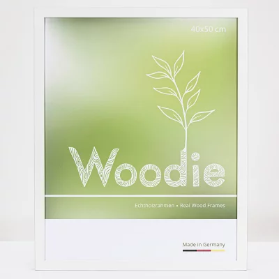 Holzrahmen Profil 102 35x50 cm | Weiß | Normalglas