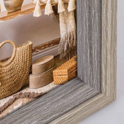 Houten kader Zara 10x15 cm | natuur-grijs | normaal glas (2 mm)