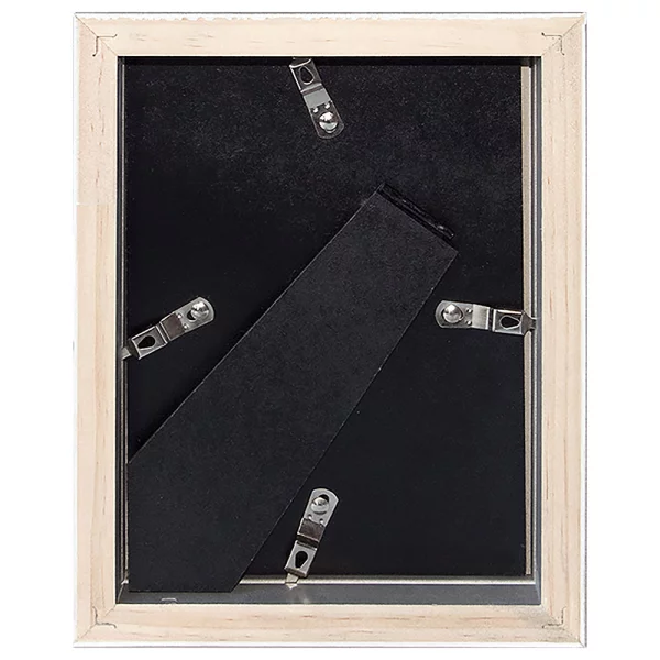 Cadre en bois Apollon avec passe-partout 18x24 cm (13x18 cm) | noir | verre standard (2 mm)