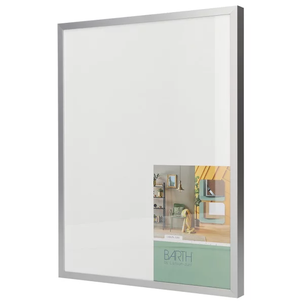 Alu Bilderrahmen BARTH - Serie 1125 - Maßanfertigung Silber | Normalglas (2 mm)