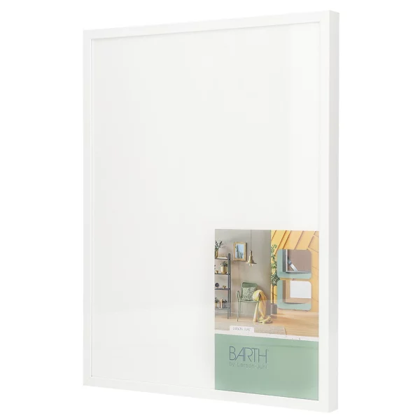 Alu Bilderrahmen BARTH - Serie 1125 - Maßanfertigung Weiß | Normalglas (2 mm)