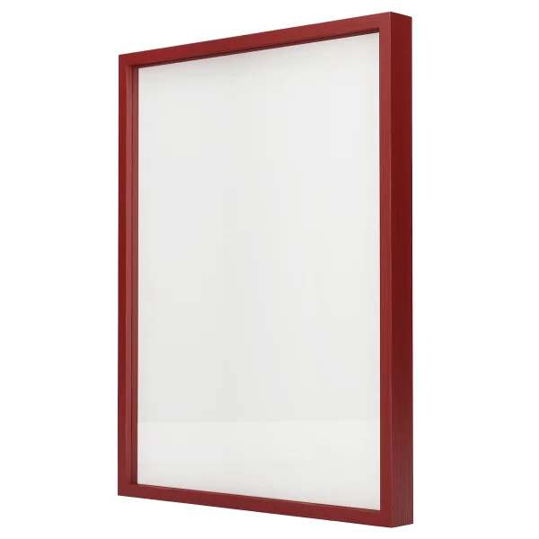 Alu-Bilderrahmen Barth NXT mit Distanzleiste, Serie 1131 18x24 cm | Burgund - Furnier Holzoptik | Normalglas (2 mm)