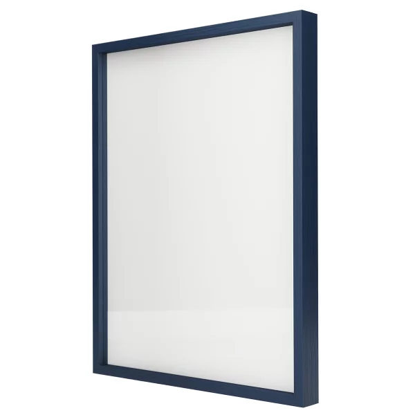 Alu-Bilderrahmen Barth NXT mit Distanzleiste, Serie 1131 18x24 cm | Marine - Furnier Holzoptik | Normalglas (2 mm)