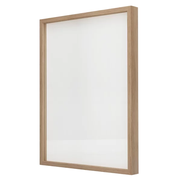 Alu-Bilderrahmen Barth NXT mit Distanzleiste, Serie 1131 - Maßanfertigung Eiche - Echtholzfurnier | Normalglas (2 mm)