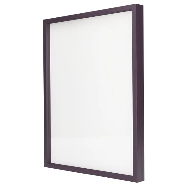 Alu-Bilderrahmen Barth NXT mit Distanzleiste, Serie 1131 - Maßanfertigung Violett - Furnier Holzoptik | Normalglas (2 mm)