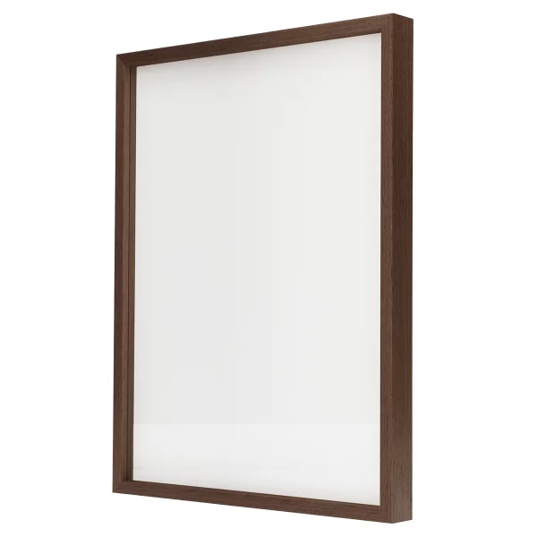 Alu-Bilderrahmen Barth NXT mit Distanzleiste, Serie 1131 - Maßanfertigung Wenge - Echtholzfurnier | Normalglas (2 mm)