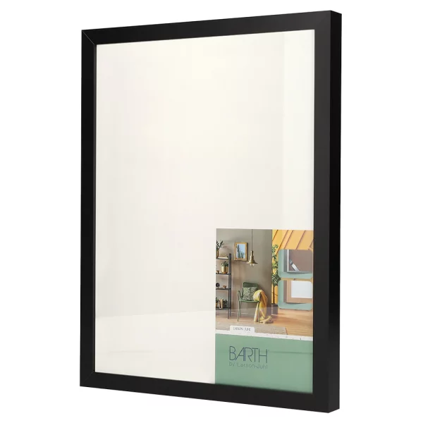Alu Bilderrahmen BARTH - Serie 1828 - Maßanfertigung Schwarz | Normalglas (2 mm)