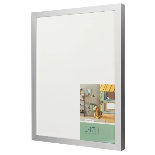 Alu Bilderrahmen BARTH - Serie 1828 - Maßanfertigung Silber | Normalglas (2 mm)