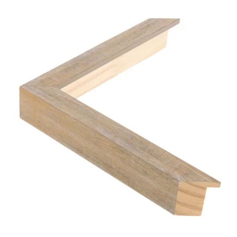 Cadre en bois WOODLAND II - sur mesure or feuilleté avec structure bois | verre synthétique antireflet (2 mm)