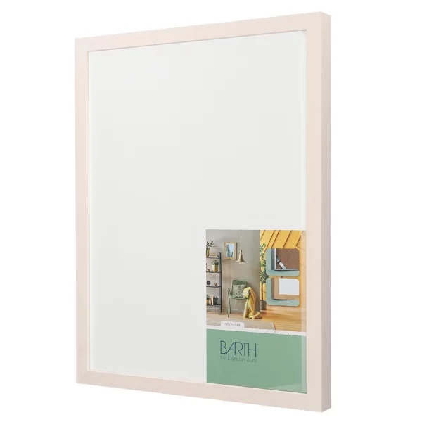 Holz Bilderrahmen BARTH - Serie 210 - Maßanfertigung Pappel weiß gefärbt | Normalglas (2 mm)