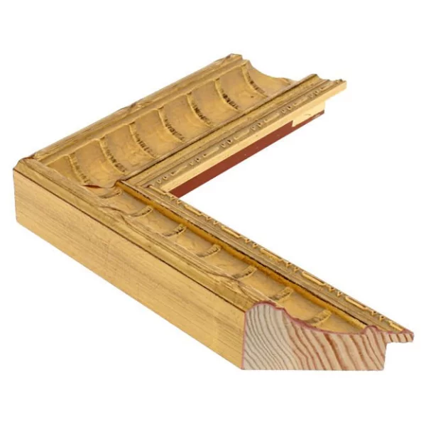 Cadre en bois CHATEAU 461 - sur mesure or | verre standard (2 mm)