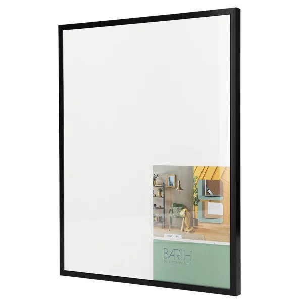 Alu Bilderrahmen BARTH - Serie 916 - Maßanfertigung Schwarz lackiert | Normalglas (2 mm)