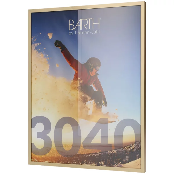 Alu Bilderrahmen BARTH - Serie 916 LIGHT 21x29,7 cm (A4) | Gold matt | Normalglas (2 mm)