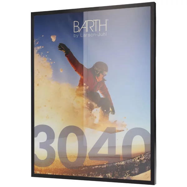Alu Bilderrahmen BARTH - Serie 916 LIGHT 21x29,7 cm (A4) | Schwarz matt | Normalglas (2 mm)