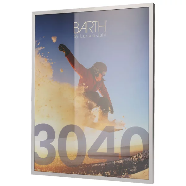 Alu Bilderrahmen BARTH - Serie 916 LIGHT 21x29,7 cm (A4) | Silber matt | Normalglas (2 mm)
