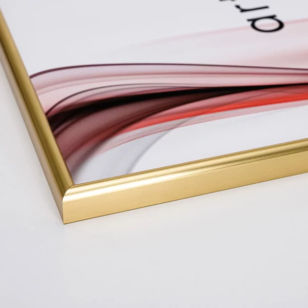 Kunststoff Bilderrahmen Malmö 10x20 cm | Gold | Normalglas (2 mm)
