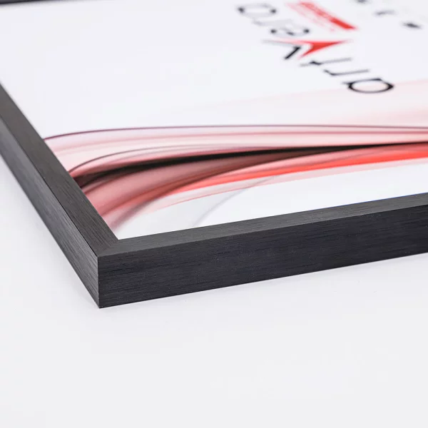 Cadre en aluminium Gotland sur mesure noir mat | verre standard (2 mm)