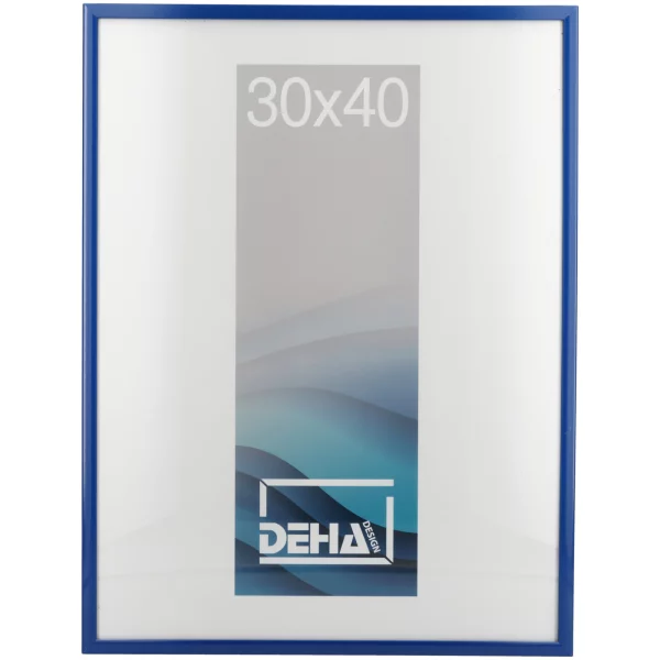 Cadre en aluminium Superba sur-mesure bleu gentiane 5010 | verre standard (2 mm)