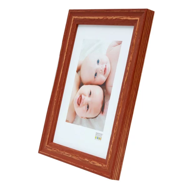 Cadre en bois Ballay 10x15 cm | brun rouge | verre standard (2 mm)
