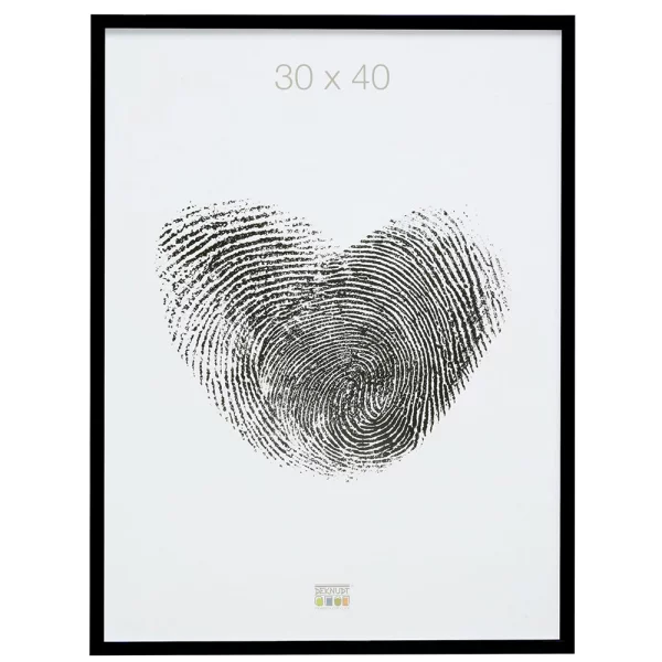 Cadre en plastique Zulte 10x15 cm | noir brillant | verre standard (2 mm)