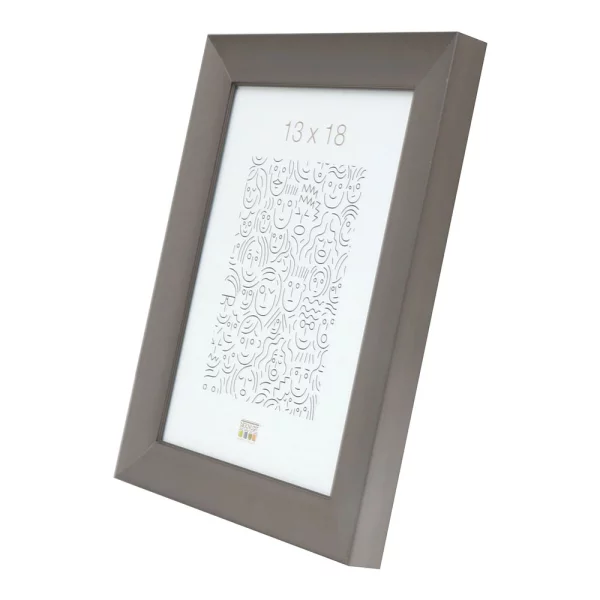 Alu Bilderrahmen Jade 15x20 cm | grau | Normalglas (2 mm)