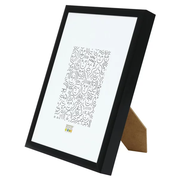 Cadre en aluminium Liz 21x29,7 cm | noir mat | verre standard (2 mm)