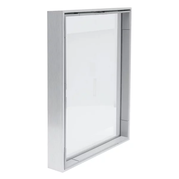 Alu Bilderrahmen Paris mit Glasrückwand für einen schwebenden Effekt 18x24 | Silber | Normalglas (2 mm)