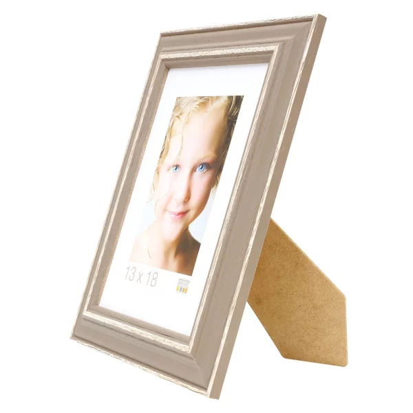 Holz Bilderrahmen Lilou 18x24 cm | Taupe | Normalglas (2 mm)