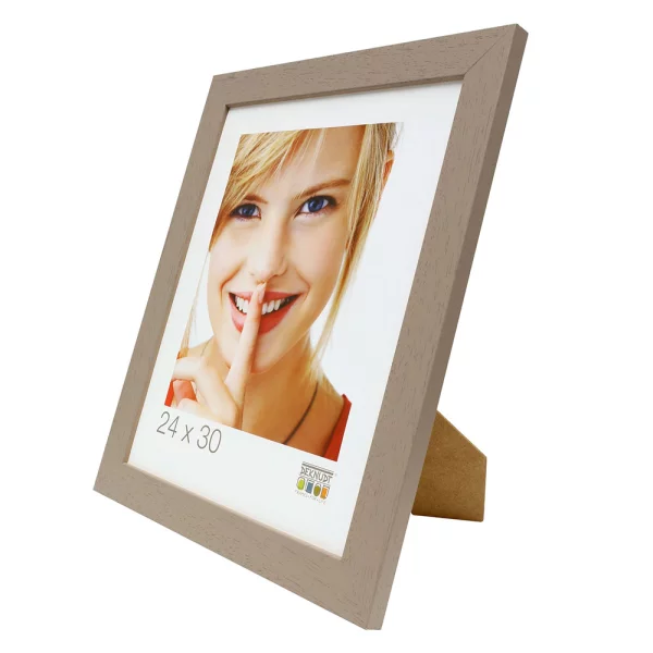 Cadre en bois Lotte 50x70 cm | taupe | verre standard (2 mm)