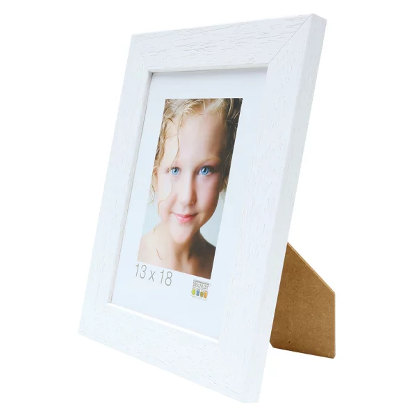 Cadre en bois Lotte 13x18 cm | blanc | verre standard (2 mm)