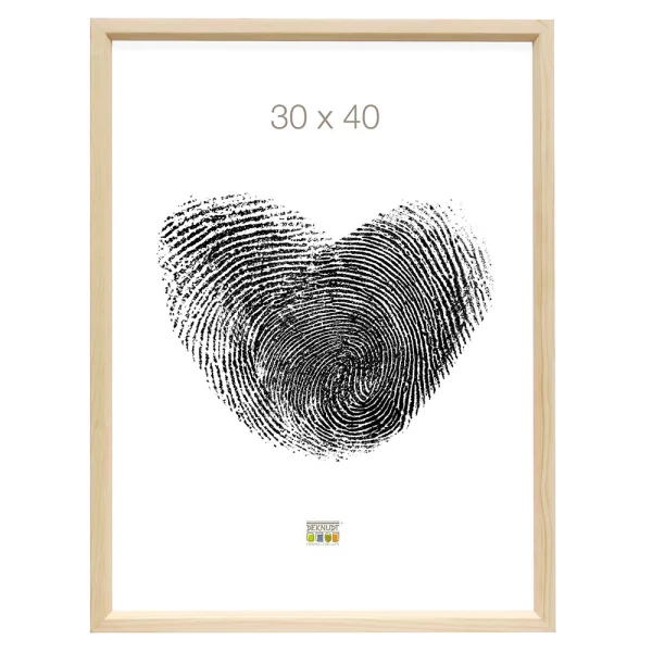 Cadre en bois Ines 18x24 cm | blanc-naturel | verre standard (2 mm)