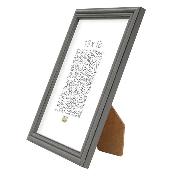 Cadre en bois Sambre 10x15 cm | gris | verre standard (2 mm)