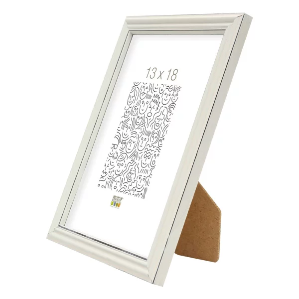 Cadre en bois Sambre 10x15 cm | blanc | verre standard (2 mm)